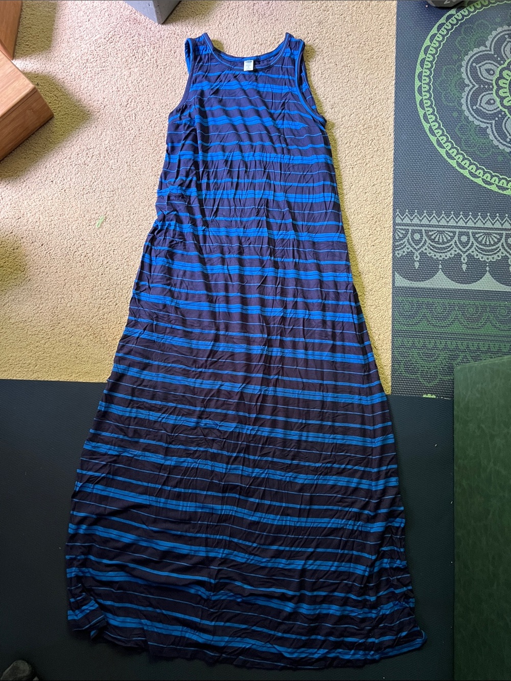 Gap maternity Striped Sleeveless Maxi Dress - Blue & Black